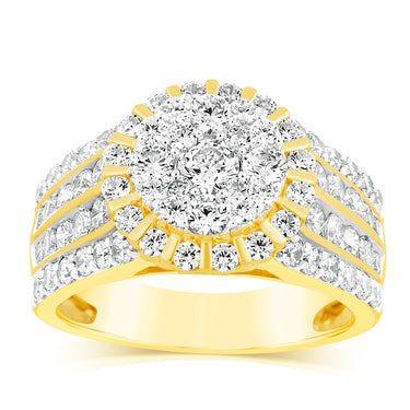 Luminesce Lab Grown 10ct Yellow Gold Ring in 2.15 Carat Diamond