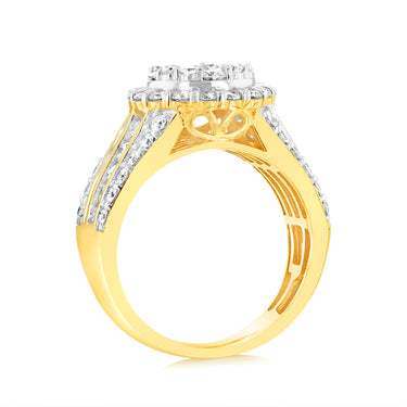 Luminesce Lab Grown 10ct Yellow Gold Ring in 2.15 Carat Diamond