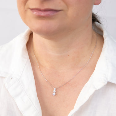 Luminesce Lab Grown 9ct White Gold 0.95 Carat Diamond Pendant