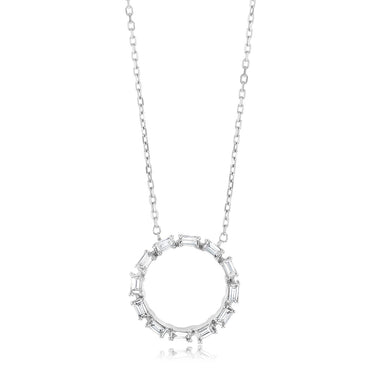 Luminesce Lab Grown 1/10 Carat Diamond Life Of Circle Pendant in 9ct White Gold
