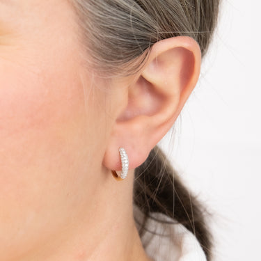 Luminesce Lab Grown 0.4 Carat Diamond Gold Plated Silver Hoop Earrings