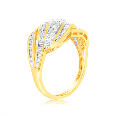 Luminesce Lab Grown 9ct Yellow Gold 0.75 Carat Dress Diamond Ring