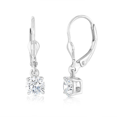 Luminesce Lab Grown Sterling Silver 1.20 Carat Diamond Earrings