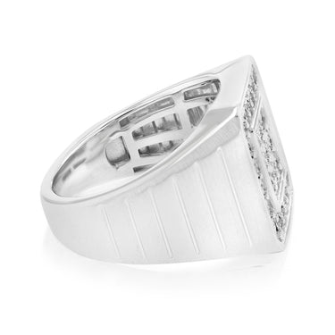Luminesce Lab Grown 1/4 Carat Diamond Channel Gents Ring in Sterling Silver