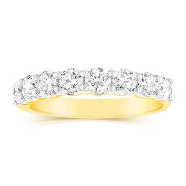 Luminesce Lab Grown 18ct Yellow Gold 1 Carat Diamond Eternity Ring