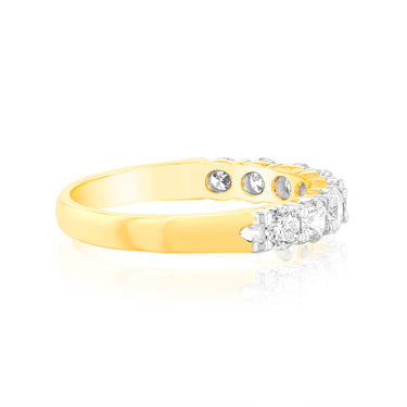Luminesce Lab Grown 18ct Yellow Gold 1 Carat Diamond Eternity Ring