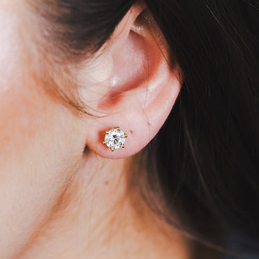 Luminesce Lab Grown 9ct Yellow Gold 2 Carat Diamond Screw back Stud Earrings