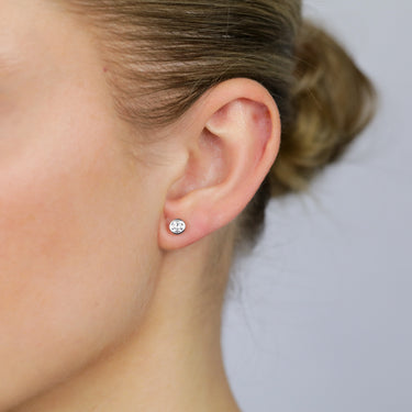 Luminesce Lab Grown 1/2 Carat Sterling Silver Bezel Diamond Studs