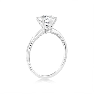 Luminesce Lab Grown Sterling Silver 2 Carat Diamond Solitaire Ring