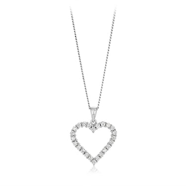 Luminesce Lab Grown 1/3 Carat Diamond Heart Pendant in 9ct White Gold