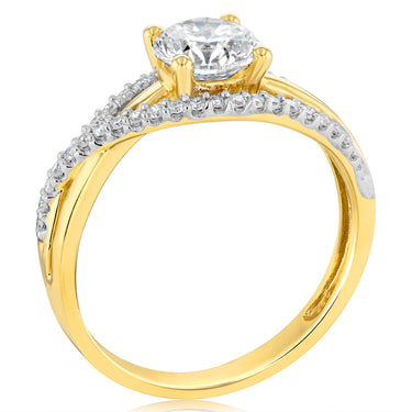 Luminesce Lab Grown 0.90 Carat Diamond Ring in 9ct Yellow Gold