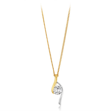 Luminesce Lab Grown  Carat Diamond Pendant in 9ct Yellow Gold