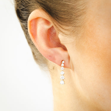 Luminesce Lab Grown 1 Carat Diamond Drop Earrings in 9ct Yellow Gold