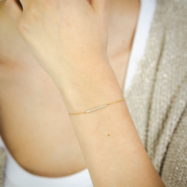 Luminesce Lab Grown 1/6 Carat Diamond 17.5cm in 9ct Yellow Gold