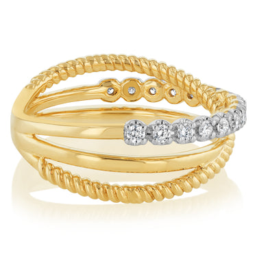 Luminesce Lab Grown 1/4 Carat Diamond Ring in 9ct Yellow Gold