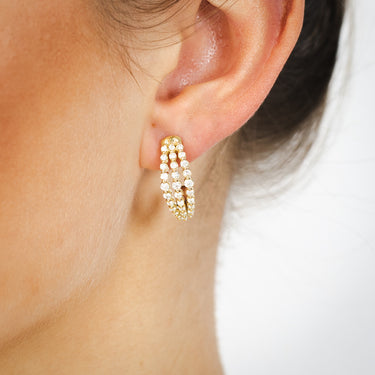 Luminesce Lab Grown 1 Carat Diamond Hoop Earrings in 9ct Yellow Gold