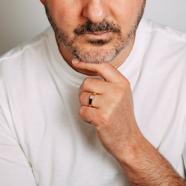 Luminesce Lab Grown 1/2 Carat Diamond Gents Ring in 9ct Yellow Gold