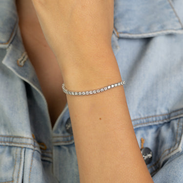 Luminesce Lab Grown 3 Carat Diamond Tennis Bracelet in 9ct White Gold