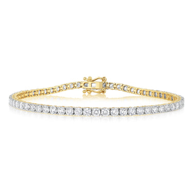 Luminesce Lab Grown 5 Carat Diamond Tennis Bracelet in 9ct Yellow Gold