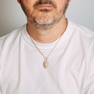 Luminesce Lab Grown 1.20 Carat Diamond Lion Head Pendant in 9ct Yellow Gold