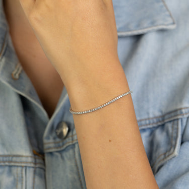 Luminesce Lab Grown 1 Carat Diamond Tennis Bracelet in Sterling Silver