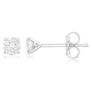 Luminesce Lab Grown 1/2 Carat Diamond Stud Earrings in 9ct White Gold