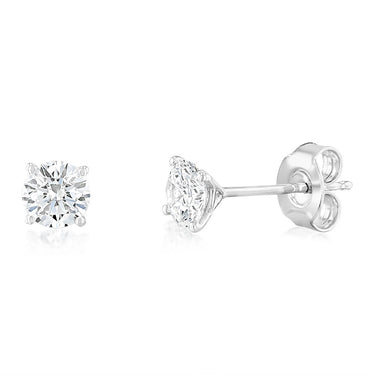 Luminesce Lab Grown 3/4 Carat Diamond Stud Earrings in 9ct White Gold