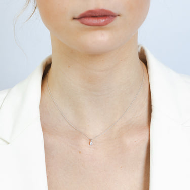 Luminesce Lab Grown 1/10 Carat Diamond Pendant on Chain in 9ct White Gold