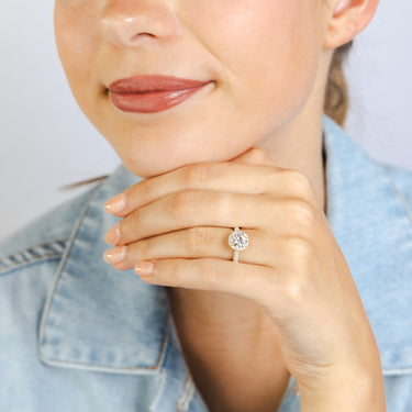 Luminesce Lab Grown 2 Carat Diamond Ring with 1.5 Carat Centre Diamond in 9ct Yellow Gold