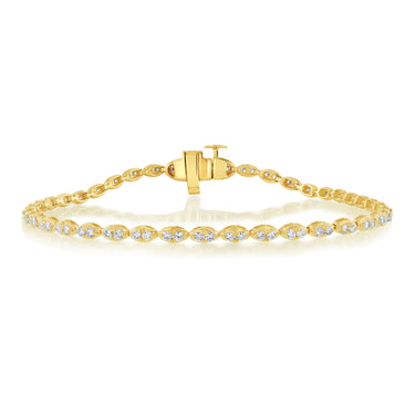 Luminesce Lab Grown Diamond 1 Carat Fancy Bracelet in 9ct Yellow Gold