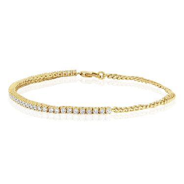 Luminesce Lab Grown Diamond 0.95 Carat Fancy Bracelet in 9ct Yellow Gold