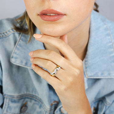 Luminesce Lab Grown 1/4 Carat Diamond Ring in Gold Plated Silver