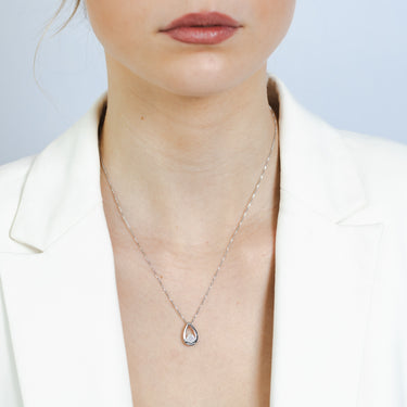 Luminesce Lab Grown 1/10 Carat Diamond Pendant on 45cm Chain in Sterling Silver