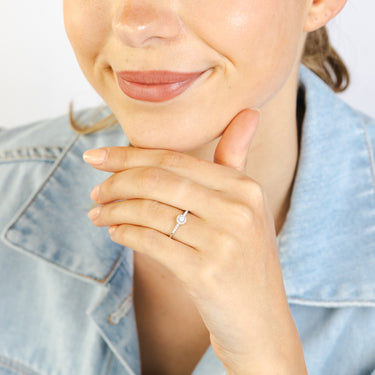 Luminesce Lab Grown 1/5 Carat Diamond Halo Ring in Sterling Silver