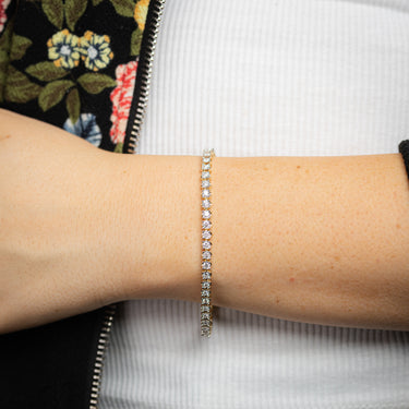 Luminesce Lab Grown 2.00 Carat Diamond Tennis Bracelet in Gold Plated Silver