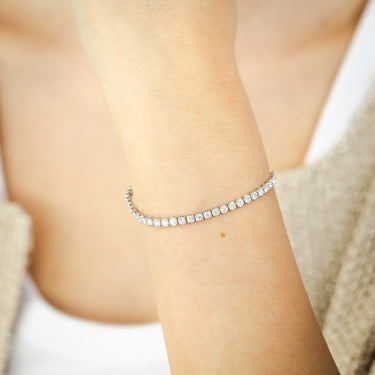 Luminesce Lab Grown 4 Carat Diamond Tennis Bracelet in Platinum