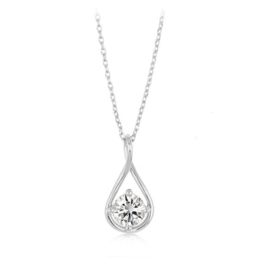 Luminesce Lab Grown 1 Carat Diamond Pendant in Sterling Silver