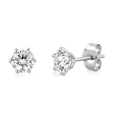 Luminesce Lab Grown 2 Carat Diamond Stud Earrings in Platinum