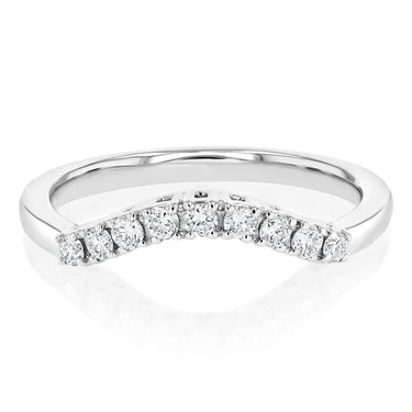 Luminesce Lab Grown 1/5 Carat Diamond Eternity Curve Ring in Platinum