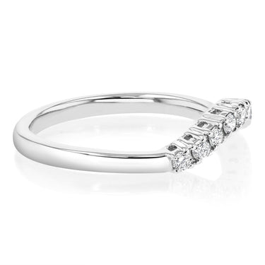 Luminesce Lab Grown 1/5 Carat Diamond Eternity Curve Ring in Platinum