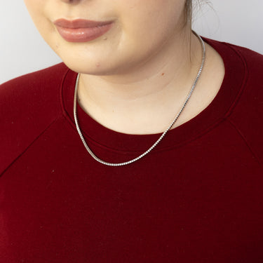 Luminesce Lab Grown 5 Carat Diamond 46cm Tennis Necklace in 9ct White Gold