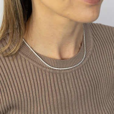 Luminesce Lab Grown 6 Carat Diamond 40cm Tennis Necklace in 9ct White Gold