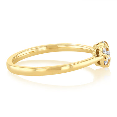 Luminesce Lab Grown 1/6 Carat Diamond Ring in 9ct Yellow Gold