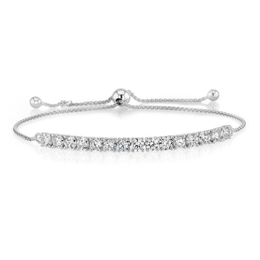 Luminesce Lab Grown 3 Carat Diamond Bolo Bracelet in Sterling Silver