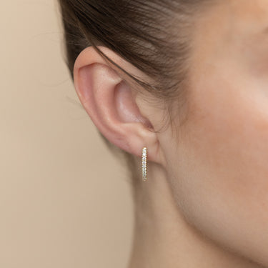 Luminesce Lab Grown 0.30 Carat Diamond Hoop Earrings in 9ct Yellow Gold