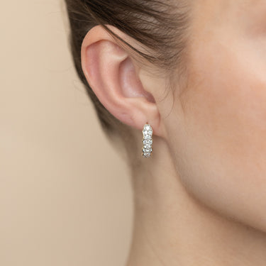 Luminesce Lab Grown 1 Carat Diamond Hoop Earrings in 9ct Yellow Gold