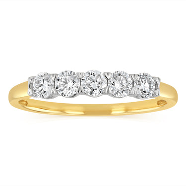 Luminesce Lab Grown 1/2 Carat Eternity Ring in 9ct Yellow Gold