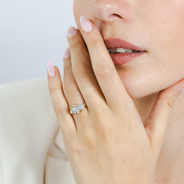 Luminesce Lab Grown Diamond 1/2 Carat Cluster Diamond Ring in 9ct Yellow Gold