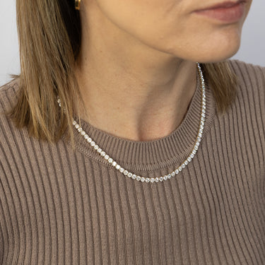 Luminesce Lab Grown 20 Carats Diamond Tennis Necklace in 9ct Yellow Gold