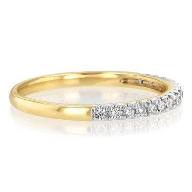 Luminesce Lab Grown 1/5 Carat Diamond Eternity Ring in 9ct Yellow Gold